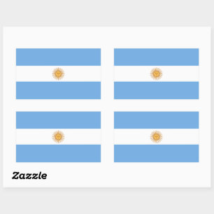 Argentinien-Flagge Patriotisches rechteckiges Stic Rechteckiger Aufkleber
