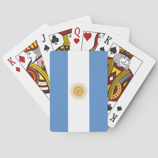 Argentinien-Flagge Spielkarten (Rückseite)