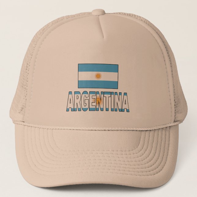 Argentinien-Flagge Truckerkappe (Vorderseite)