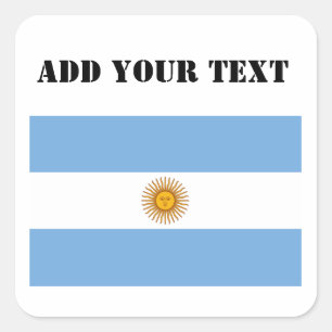 Argentinien Flagge Weltmeisterschaft 2022 Fußball Quadratischer Aufkleber