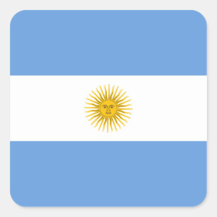 Argentinien-Flaggen-Aufkleber Quadratischer Aufkleber