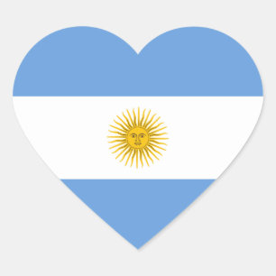 Argentinien-Flaggen-Herz-Aufkleber Herz-Aufkleber