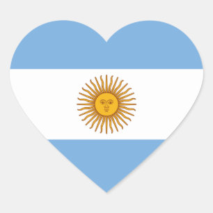 Argentinien-Flaggen-Herz-Aufkleber Herz-Aufkleber