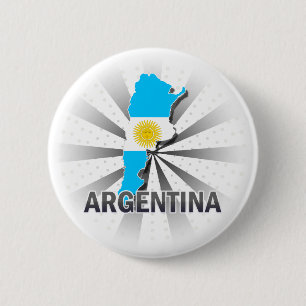 Argentinien-Flaggen-Karte 2,0 Button