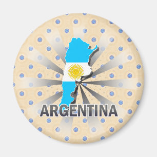 Argentinien-Flaggen-Karte 2,0 Magnet