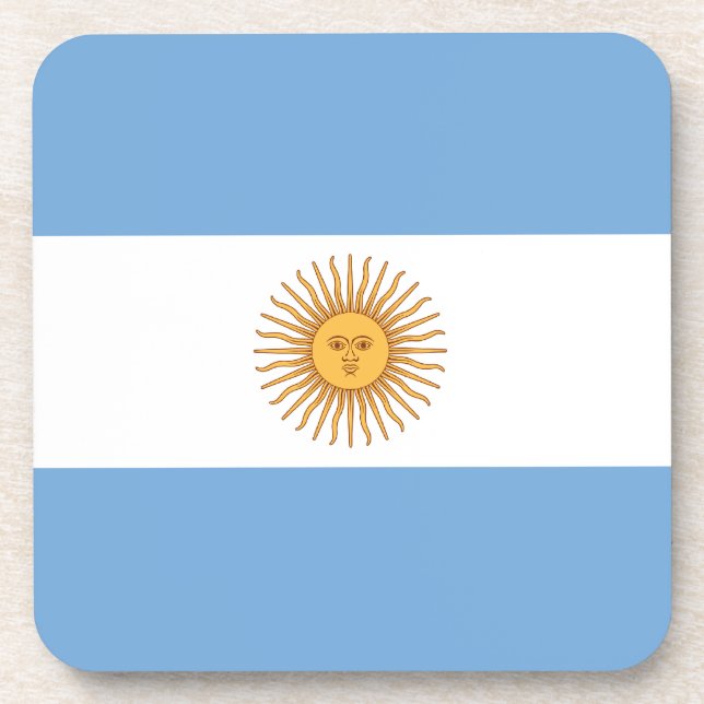 Argentinien-Flaggen-Korken-Untersetzer Getränkeuntersetzer (Vorderseite)