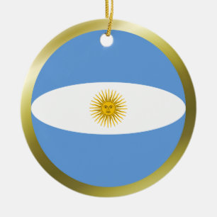Argentinien-Flaggen-Schmuck Keramikornament