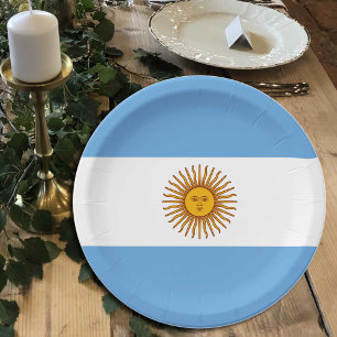 Argentinien Flaggen Teller, Party, Sport, Argentin Pappteller