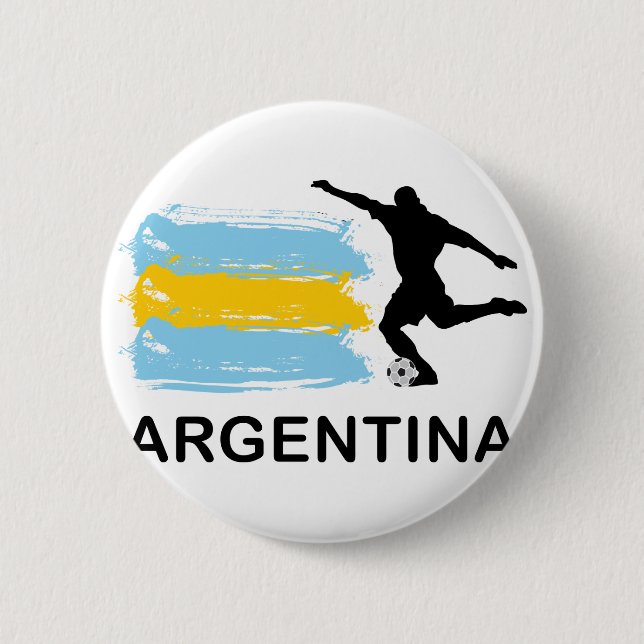 Argentinien-Fußball Button (Vorderseite)