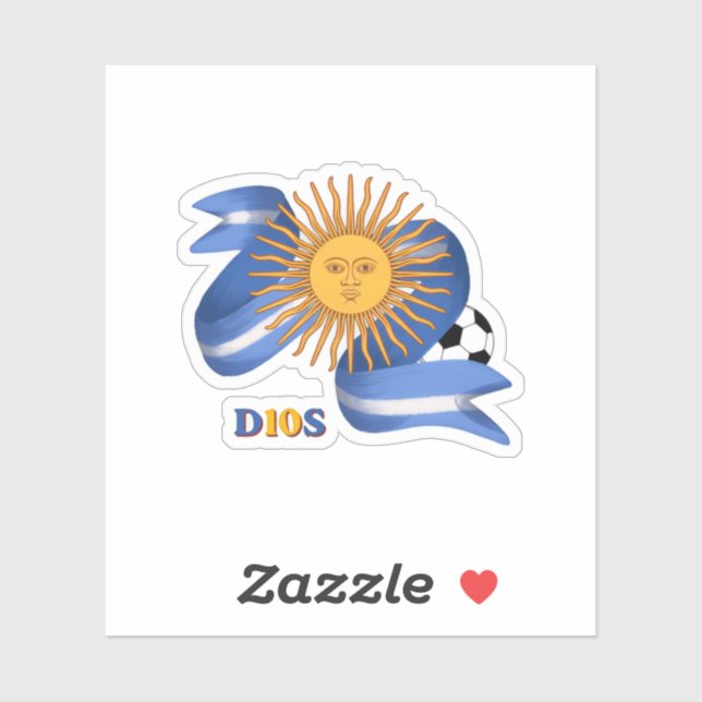 Argentinien Fußball D10S Fan Aufkleber (Blatt)