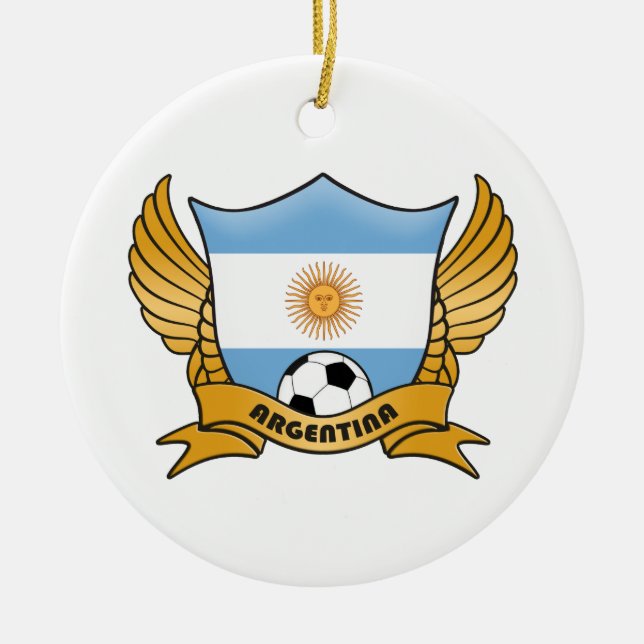 Argentinien-Fußball-Kreis-Verzierung Keramik Ornament (Vorne)
