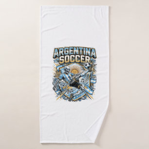 Argentinien Fußball Skelett Stürmer Nationen Poste Badehandtuch
