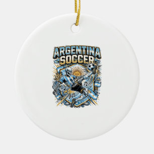 Argentinien Fußball Skelett Stürmer Nationen Poste Keramik Ornament