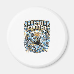 Argentinien Fußball Skelett Stürmer Nationen Poste Magnet