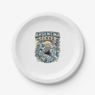 Argentinien Fußball Skelett Stürmer Nationen Poste Pappteller