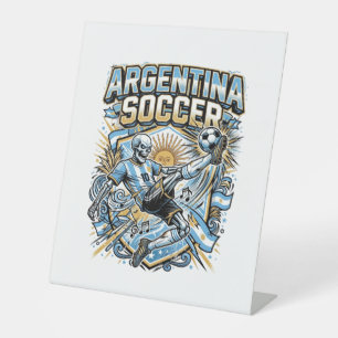 Argentinien Fußball Skelett Stürmer Nationen Poste Sockelschild