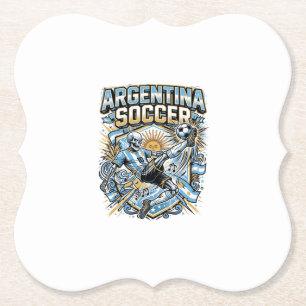 Argentinien Fußball Skelett Stürmer Nationen Poste Untersetzer