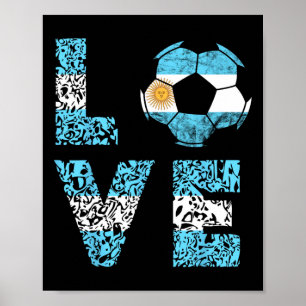 Argentinien Fußballmannschaft Argentinien Liebe Ll Poster