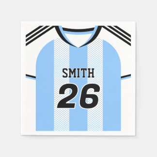 Argentinien Fußballtrikot Benutzerdefinierter Name Serviette