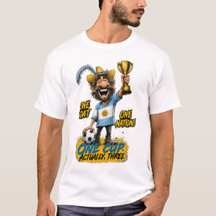Argentinien GOAT Nation Drei Mal Meister Fan T-Shi T-Shirt