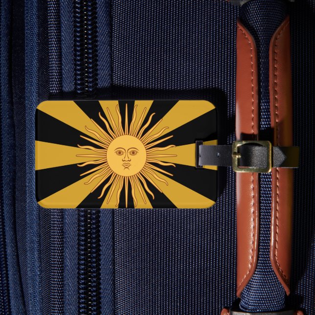 Argentinien Golden Sun, Sol de Mayo / Reise Gepäckanhänger (Vorderseite Insitu 4)