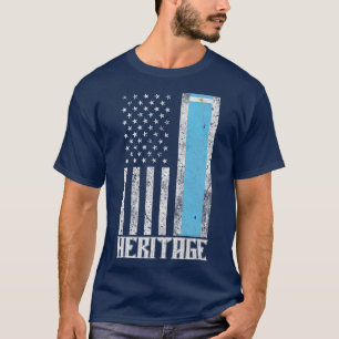 Argentinien Hispanic Heritage Flagge mit Distresse T-Shirt