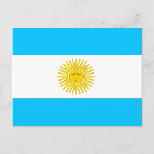 Argentinien Hochwertige Flagge Postkarte (Vorderseite)