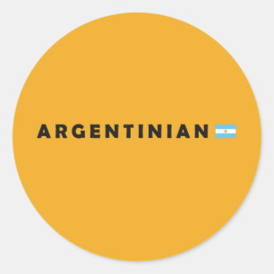 Argentinien, ich bin Argentinier Runder Aufkleber