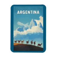 Argentinien Illustration Travel Art Vintag Magnet