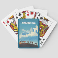 Argentinien Illustration Travel Art Vintag Spielkarten