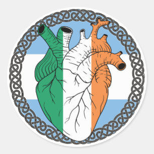 Argentinien Irland Irland Runder Aufkleber