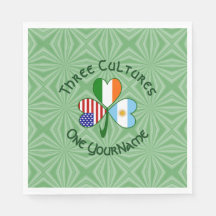 Argentinien Irland USA Kleeblatt Flag Personalisie