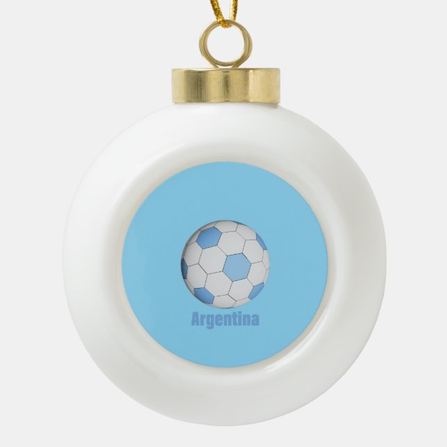 Argentinien Keramik Ball Weihnachtsschmuck Keramik Kugel-Ornament (Vorderseite)