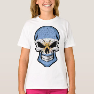 Argentinien lächelt die Schädelflagge T-Shirt
