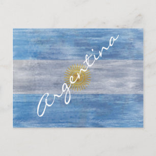 Argentinien leidet unter argentinischer Flagge Postkarte
