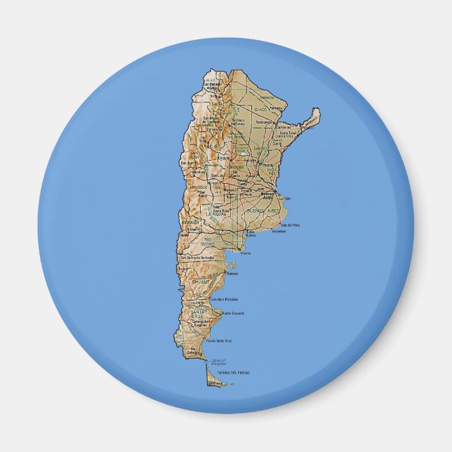 Argentinien Map Magnet (Vorne)