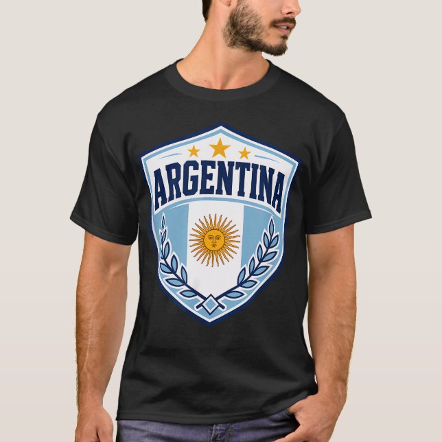 Argentinien mit argentinischer Flagge T-Shirt (Vorderseite)