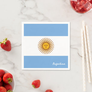 Argentinien Napkins, Argentinien Flaggenfahne Part Serviette