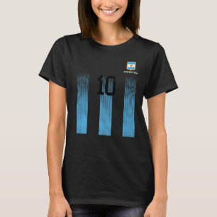 Argentinien Nummer 10 Argentinische Flagge Männer T-Shirt