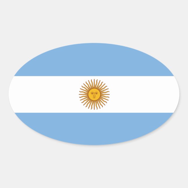 Argentinien* Ovalaufkleber im europäischen Stil Ovaler Aufkleber (Vorderseite)