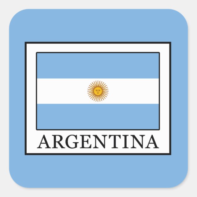 Argentinien Quadratischer Aufkleber (Vorderseite)