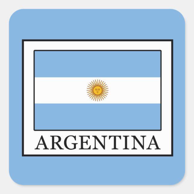 Argentinien Quadratischer Aufkleber (Vorderseite)