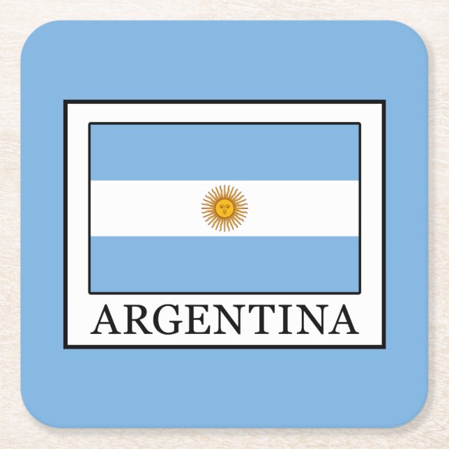 Argentinien Rechteckiger Pappuntersetzer (Vorderseite)