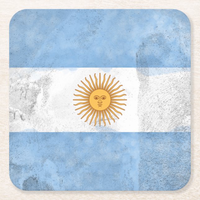 Argentinien Rechteckiger Pappuntersetzer (Vorderseite)