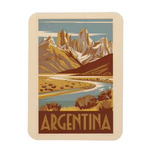 Argentinien Reise Kunst Vintage Magnet