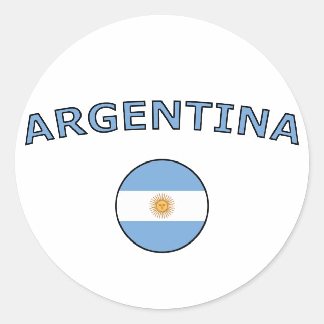 Argentinien Runder Aufkleber (Vorderseite)