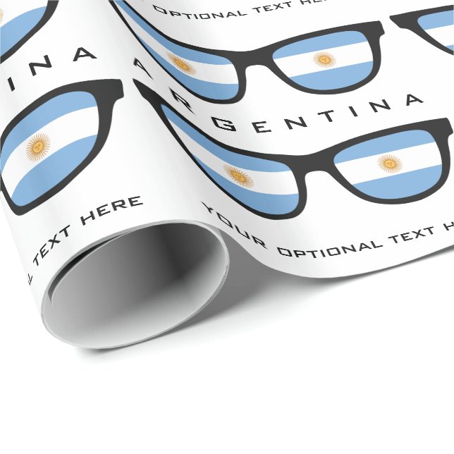 Argentinien Shades Custom Text & Color Geschenkver Geschenkpapier (Rolleneckpunkt)