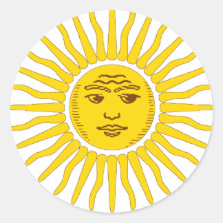 Argentinien Sun Runder Aufkleber