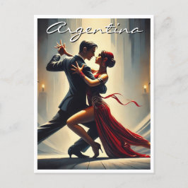 Argentinien Tango Dancing Couple Postkarte