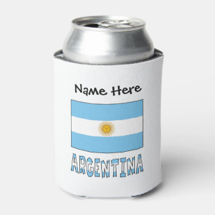 Argentinien und argentinische Flagge mit Ihrem Nam Dosenkühler